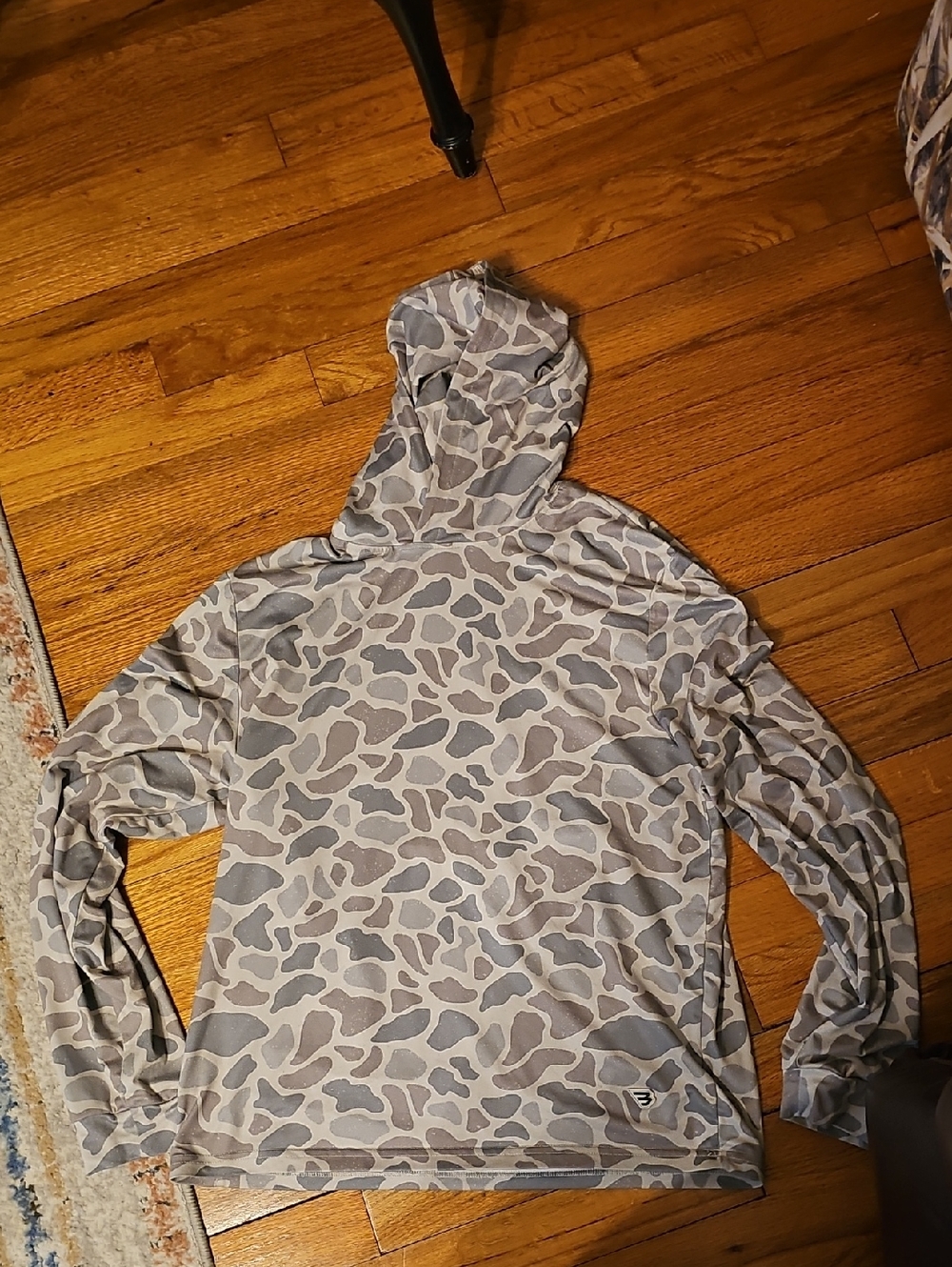 BURLEBO Olive & Charcoal Camo Hooded Pullove r